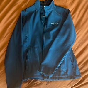 Columbia dark teal M soft outershell worn once